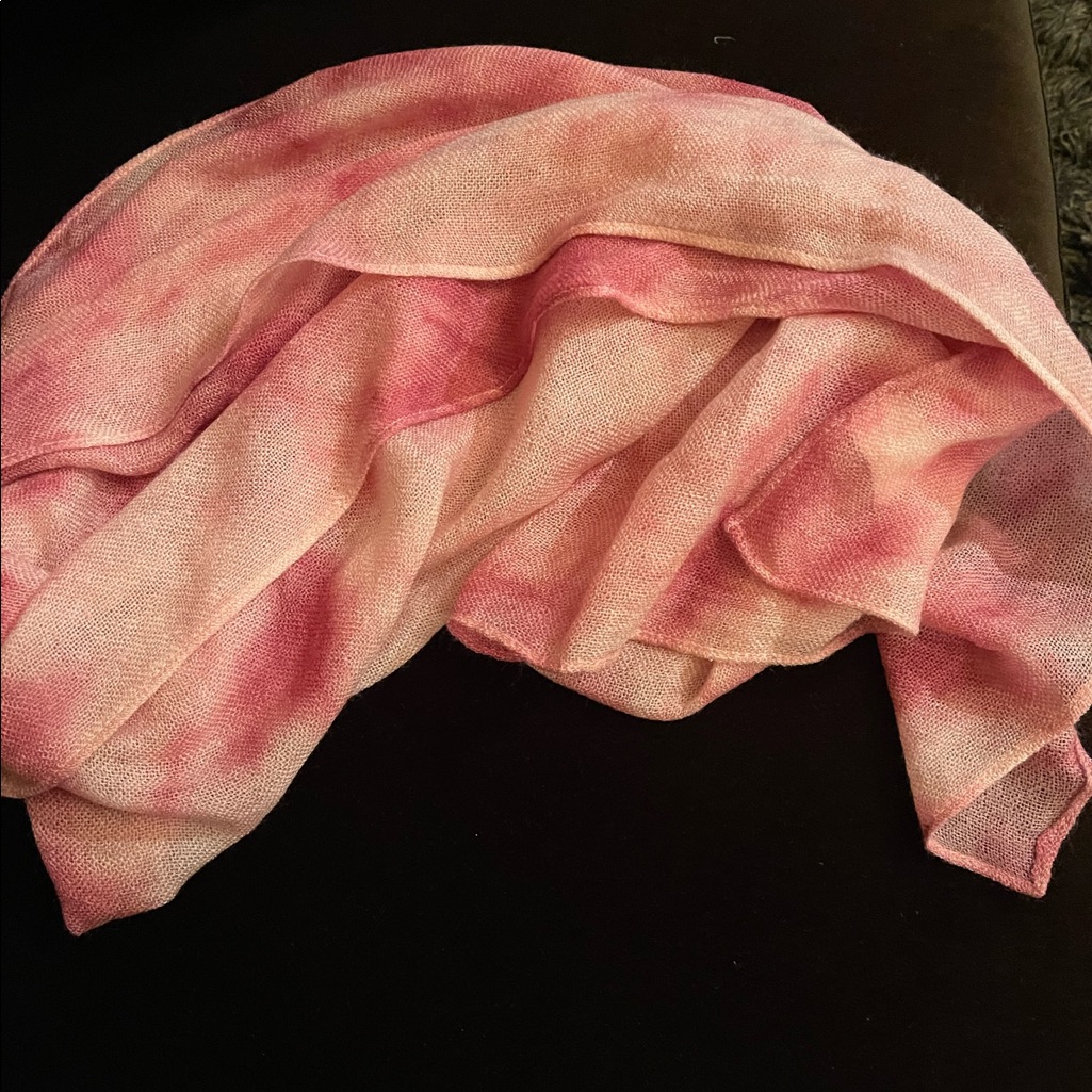 Pink Tie Dye Scarf